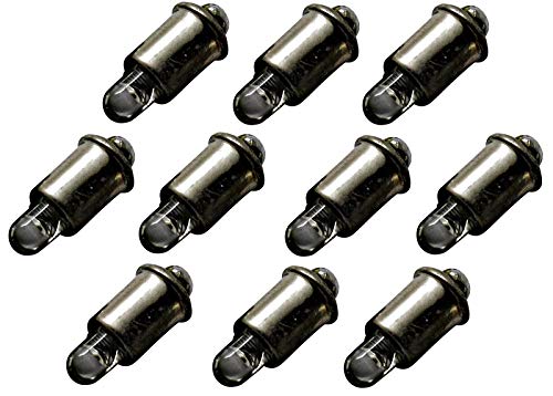 Lot de 10 ampoules LED MS4 12 V – Blanc froid, bleu, vert, rouge (blanc froid)