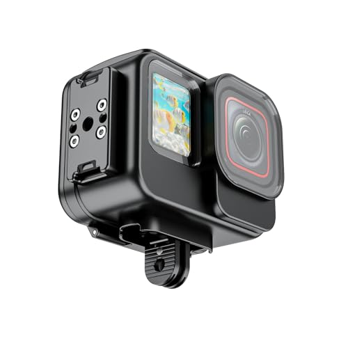 Image of Underwater Aluminum Housing Case for Insta 360 ACE Pro 2, Waterproof Camera Protective Cover, Black (YH-L-ACE 2)