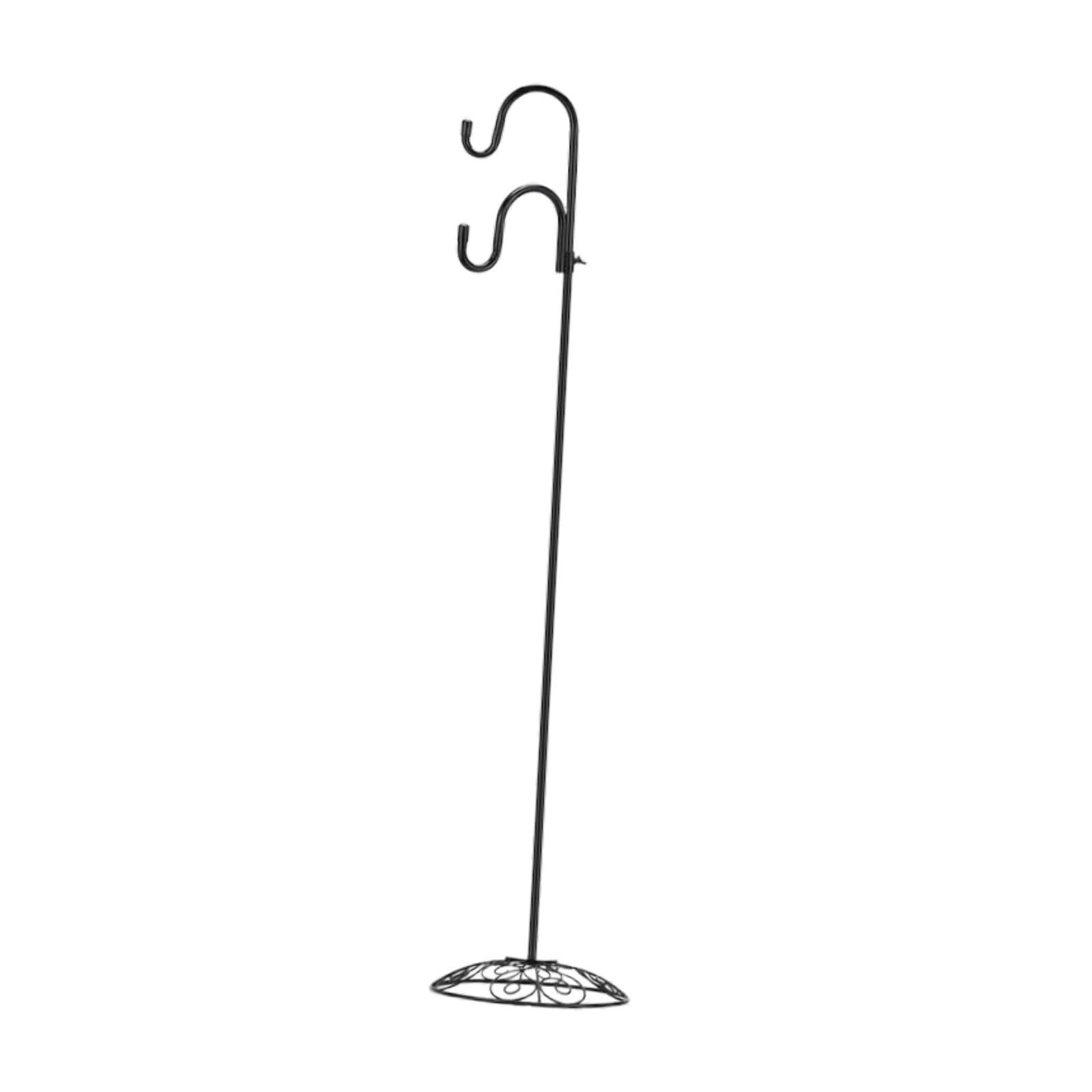 Shepherds Hook Stand Lawn Yard Display Hanger for Hanging Plant Solar Lights-image-3