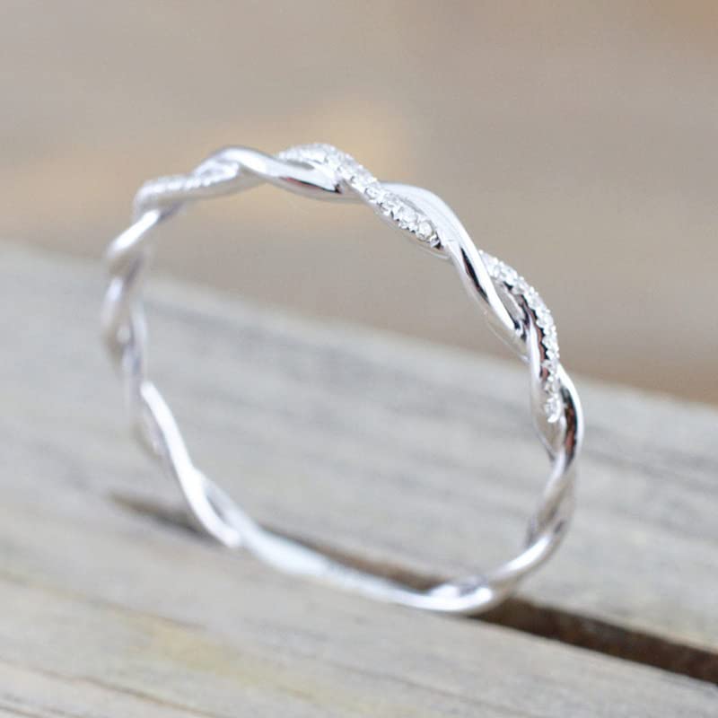 Amazon.com: Xiaomei Twist Ring for Women Fashion 925 Sterling