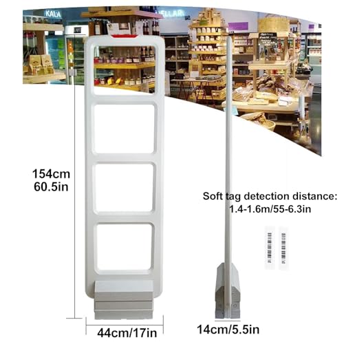Kit de sistema de seguridad para minoristas, detección antirrobo de 58 kHz con alarma, para tiendas de ropa y supermercados para evitar robos en tiendas