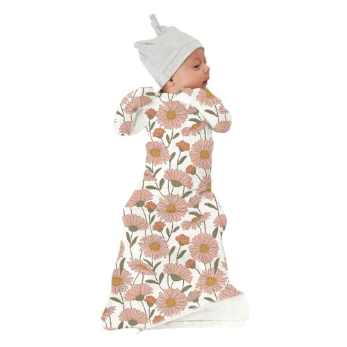 Image of GUNAMUNA Unisex Baby Gown Sleeper, Night Gown with Diaper-Zipper for Easy Changing, Newborn to 3 Months