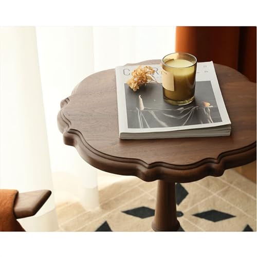 Table basse côté canapé petit coin rond bois luxe salon