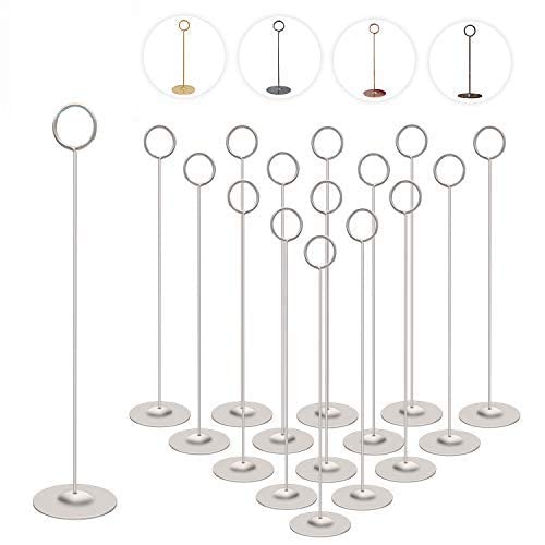 Urban Deco 16 Pieces Table Card Holder 12 Inches Matte Silver Place Steel Card Holders For Photos, Food Signs, Memo Notes, Weddings, Restaurants, Birthdays. #TOP6