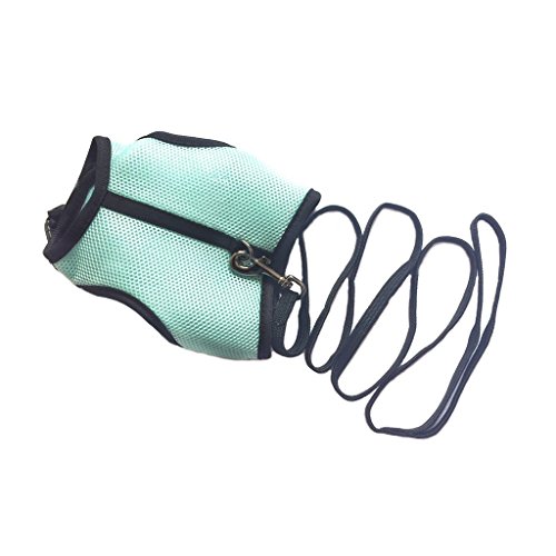 Arnés para gatos pequeños y conejos ajustable azul kit de correa para caminar 3