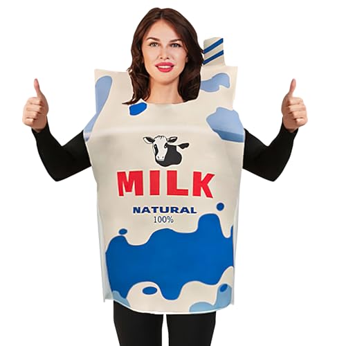 Disfraz De Vestir De Cartón De Leche Para Adultos, Disfraz De Cosplay De Galletas, Atuendo De Fiesta Divertido, Libertad De Movimiento, Llamativo, 60x40cm Para Mujeres, Hombres, Actuaciones Te
