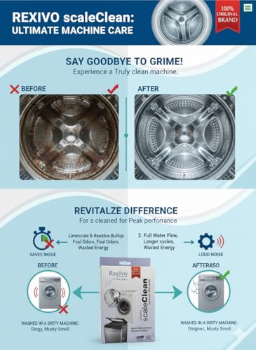 Image of Washing Machine Descaler Powder | Removes Limescale, Detergent Residue & Bad Odor | Increases Machine Life & Efficiency | Suitable for Front & Top Load Washers 100gm
