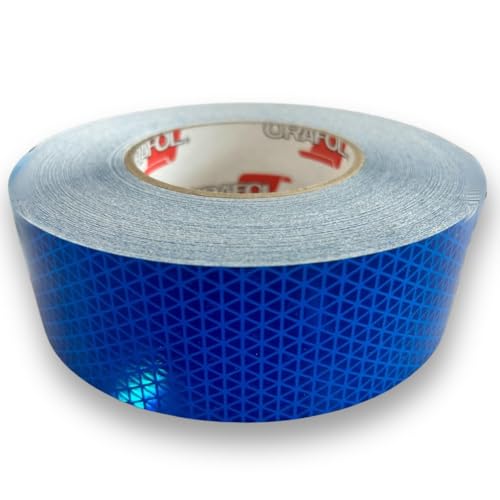 Reflective Solutions- V92 Solid Blue Reflective Tape- 2" x 150' Roll- DOT-C2 and SAE ORAFOL Oralite Diamond Grade Reflective Tape - Made in USA Gym Floor Tape - Floor Marking Tape - For Gym, Cars,Bike