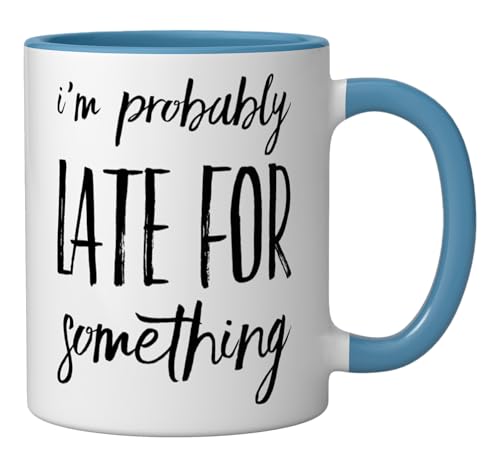 Taza de Cerámica 11 Onzas Azul/Blanco miniatura 2