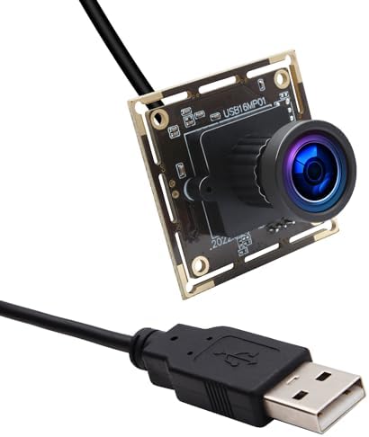ELP 16MP USB Camera Module Wide Angle 110 Degree No Distortion Lens ...