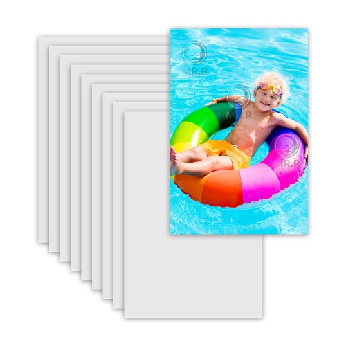 MR.R 10pcs 10,2 x 15,2 cm Blancs de Sublimation Plaque Métallique en Aluminium Mat Blanc Pur Photo Blancs Feuille d'Aluminium pour Impression par Transfert de...