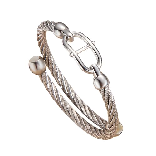 Pulsera de acero inoxidable ajustable para hombre y mujer miniatura 1