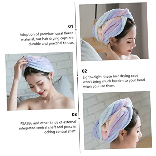 Serviette pour cheveux longs microfibre absorbante bonnet triangle durable BESTYASH - 3