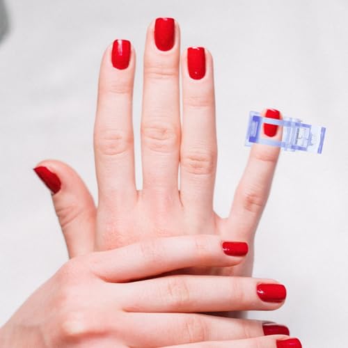 20 clips azules para uñas manicure acrílico miniatura 4