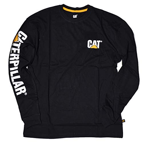 Caterpillar Handelsmerk Banner T-shirts met lange mouwen voor mannen met Center Back Neck Wire Management Loop en Cat Workwear Logo - Image 3
