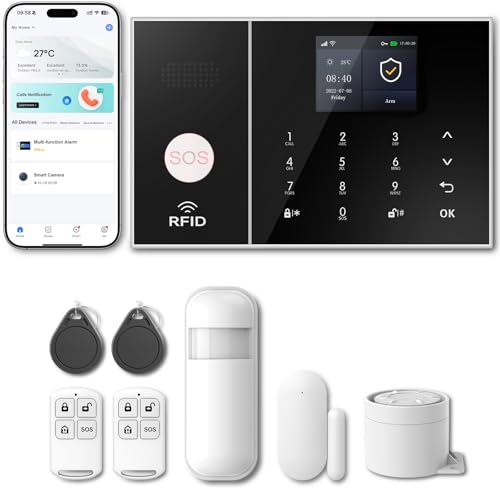 PGST Home Security Systems 8-Piece Kit,Alarm System for Home Security,App