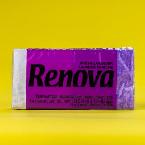 Renova Pañuelos de bolsillo Red Label Morado aroma Lavanda - 6...