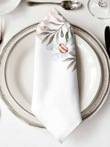 Set de 4 Servilletas de Tela Florales Blancas 50.5x50.5 cm miniatura 2