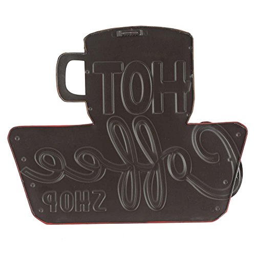 Open Road Brands Hot Coffee Shop Embossed Metal Sign - Vintage Diner Coffee Sign For Kitchen, Office Or Coffee Bar #TOP2