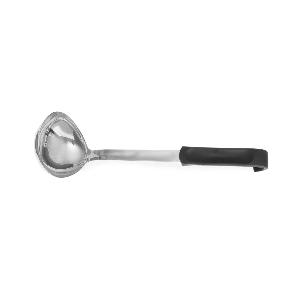 HENDI Suppenkelle, mit Polypropylengriff, Schöpflöffel, Suppenschöpfer, 0,11L, ø80x(H)300mm, Polypropylen, Edelstahl, 60 Stück