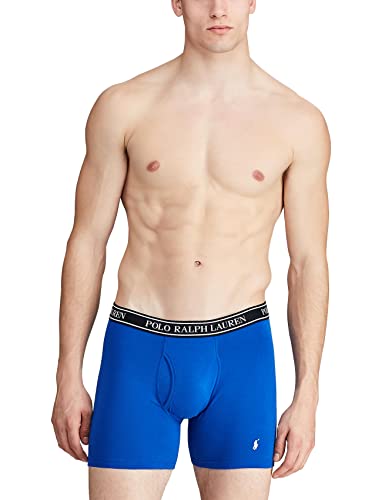 Image of POLO RALPH LAUREN Underwear Boxer Brief, 3-Pack, Stretch Classic Fit, Moisture Wicking Pouch, Regular, Trunk & Long Leg