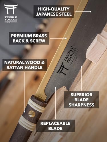 Image of Japanese Pull Saw - Ultra Fine Dozuki 7 for Kumiko 0.2mm blade - Dovetail saw Dozuki Wood Saw - Temple Tool Co.
