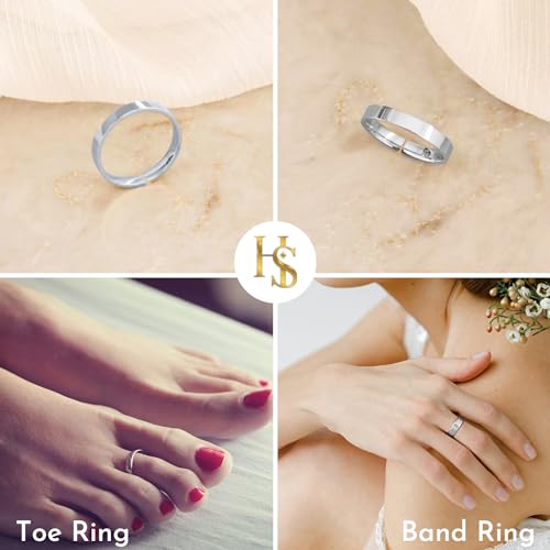 Image of HighSpark Silver Toe Ring /Band Ring for Women | 92.5 Sterling Silver Adjustable Toe Rings | 1 Piece Only | Minimal & Elegant Designs