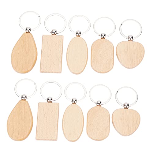 FLYAMAPIRIT Llavero de madera DIY en blanco llavero de madera personalizado llavero de madera, Madera, S Cover