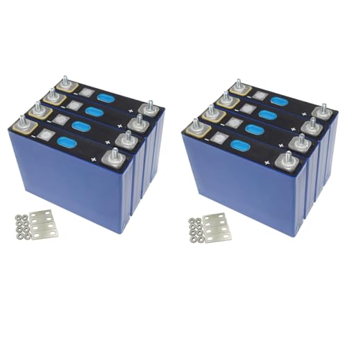 Image of LiFePO4 Cell 3.2V 50Ah Grade A Deep Cycle Battery Lithium Iron Phosphate Rechargeable Battery Max.Continous Discharge 50A /1C,Included M6 Nuts and Bus Bars