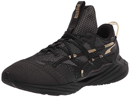 Puma Women's Ultra Triller Cross Trainer, Jacquard Black-Metallic Gold, 7