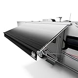 RV Awning Fabric Replacement 20ft – Camper Awning Replacement, 19.5oz Heavy-Duty Heat-Sealed Vinyl, UV-Resistant, Weatherproof, Sunproof, Fits Electric & Manual RV Awnings, Perfect for RVs, Trailers