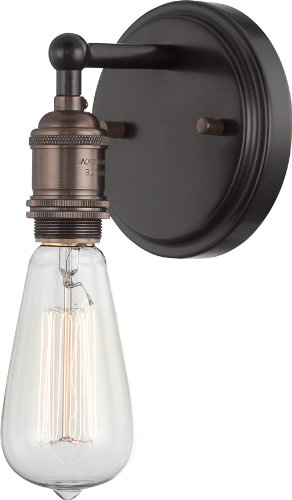 Image of Nuvo Lighting 60 /5515 Vintage Incandescent One Light Wall Sconce Rustic Bronze