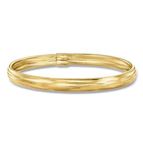 Ross-Simons Italian 10kt Yellow Gold Mesh Stretch Bangle Bracelet