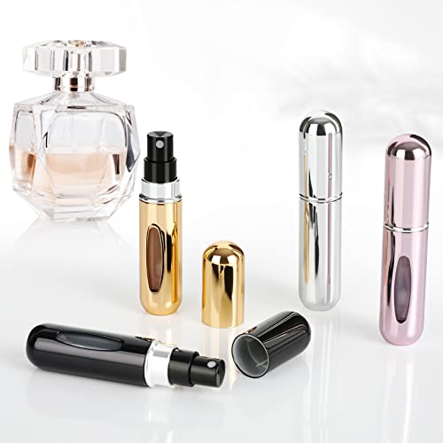 Image of Refillable Mini Perfume Atomizer Bottles, Portable 5ml Scent Pump Case for Travel and Outgoing (1 Pack)