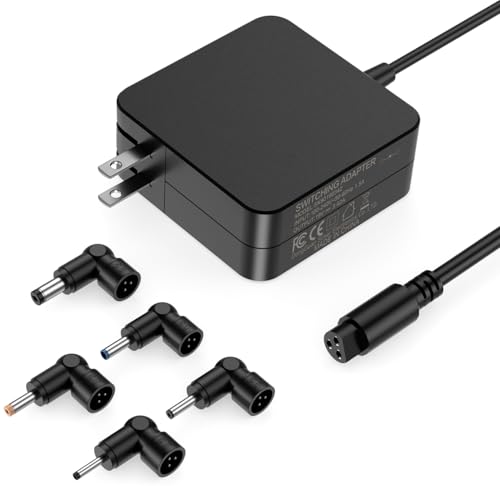 Ymawetia 65W Laptop Charger for ASUS with 5-Tip Round Connector Compatible with ASUS VivoBook 15 ZenBook Chromebook TransformerBook EeeBook 19V 3.42A Universal AC Power Adapter Supply Cord