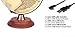 Exerz Globo Iluminado 20cm / Globo Antiguo Soporte de Madera - Mapa...