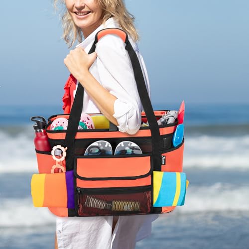 Fasrom XL Mesh Beach Tote with Cooler