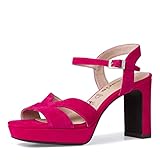 Cómodas sandalias Tamaris 1-1-28309-28, Sandalia con talón Mujer, Fucsia, 38 EU