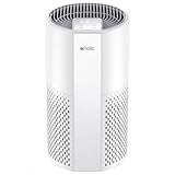 Afloia Air Purifier for Home, 4-in-1 Washable Filter for Allergies, Covers Up to 1076 ft², Quiet Operation, Auto Shut-Off & Night Light, Removes Pet Dander, Pollen, Dust, Mold, and Smoke, White,Pluto