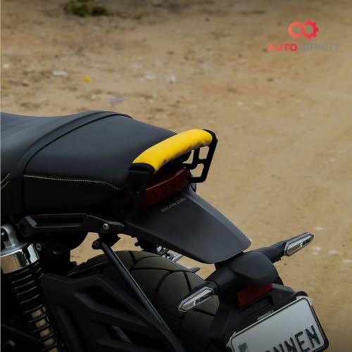 Image of Auto Infinity Grab Rail with Comfort Cushion Compatible with Honda CB350-RS (Yellow, Pack of 1)