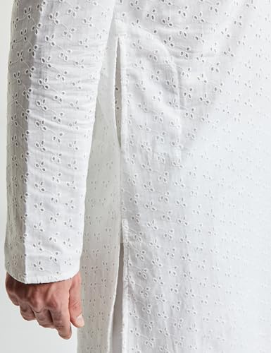 Image of Symbol Premium Men Cotton Embroidered Long Kurta