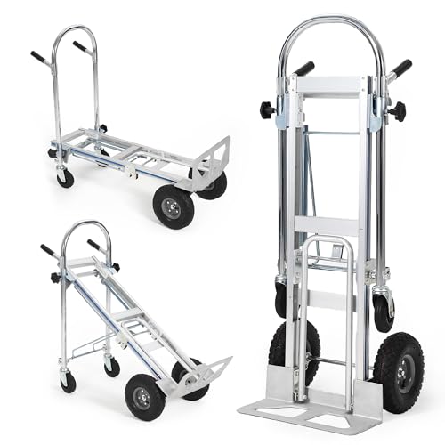 Carretilla convertible 3 en 1 con ruedas 550 lbs aluminio