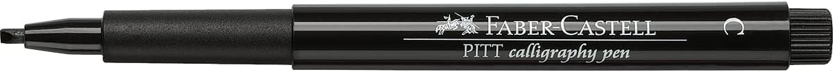 A.W. FABER CASTELL USA FC800073T FC800073 Pitt Calligraphy 2Mm Blk Bc,Black