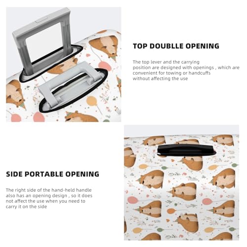 Luggage Cover Protector - Guinea Pig Birthday Balloon Print Fit 25-28 Inch Suitcase Covers for Luggage4