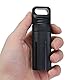 Vogueing Tool Wasserdichter Pillenhalter, EDC-Behälter, Metall, Überlebenskapsel für Camping, Klettern, Radfahren, Wandern (runder Kopf, schwarz)