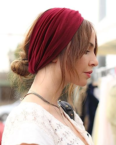 Image of DRESHOW 8 Pcs Women's African Wide Headbands Turban Vintage Wrap Sport Workout Hair Accessories