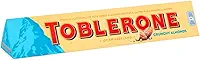 Toblerone Crunchy Almonds Chocolate Bar, 360g. Christmas, Confectionery, Big Night In, Birthday, Easter, Halloween, Thank you gift, Sharing Chocolate Bar, Present, Great Gift, OFFICIAL