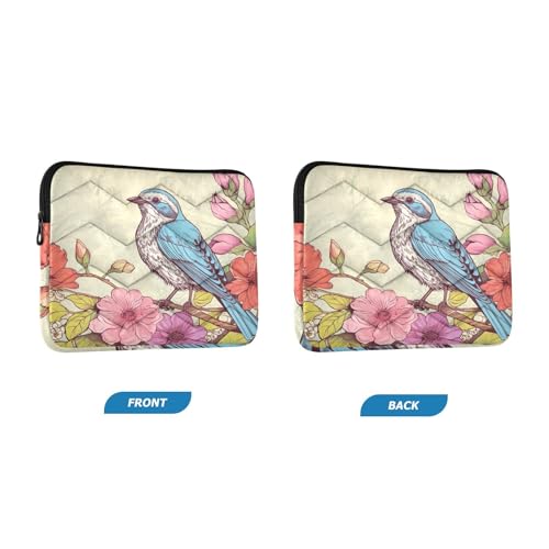 Funda para portátil 13-14 pulgadas con diseño pájaro en rama miniatura 2