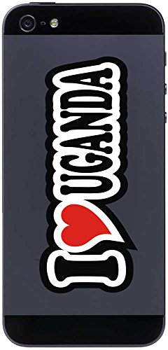 I Love Heart Sticker Autocollant Decal Stickers Housse Housse Skin 70 mm I Love Ouganda
