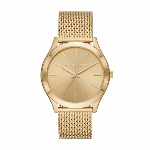 Michael Kors Slim Runway Reloj analógico de Cuarzo con Correa de Malla de Acero Inoxidable Dorado para Hombre MK8625 Michael Kors Slim Runway Reloj analógico de Cuarzo con Correa de Malla de Acero Inoxidable Dorado para Hombre MK8625